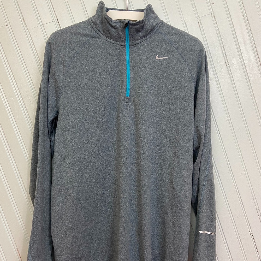 Nike Gray Athletic Running Pullover